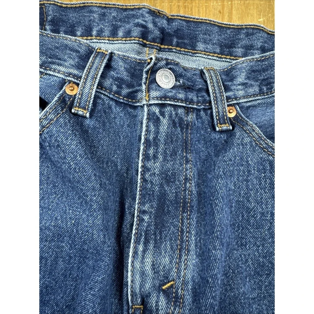 Levi's 505 Regular Fit Straight Leg Jeans Men's 34x34 (33x32) Dark Wash Denim